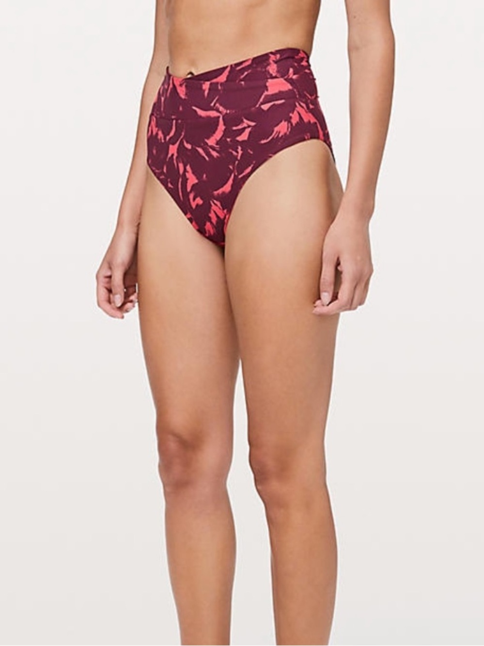 lululemon Coral & Burgundy Abstract Bikini Bottoms - Picture 11 of 13
